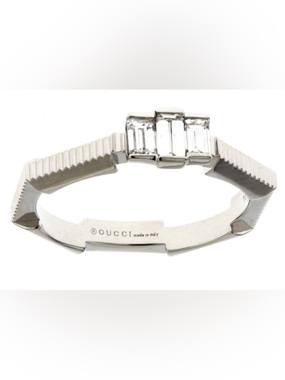 Gucci Link To Love Baguette Diamond Ring